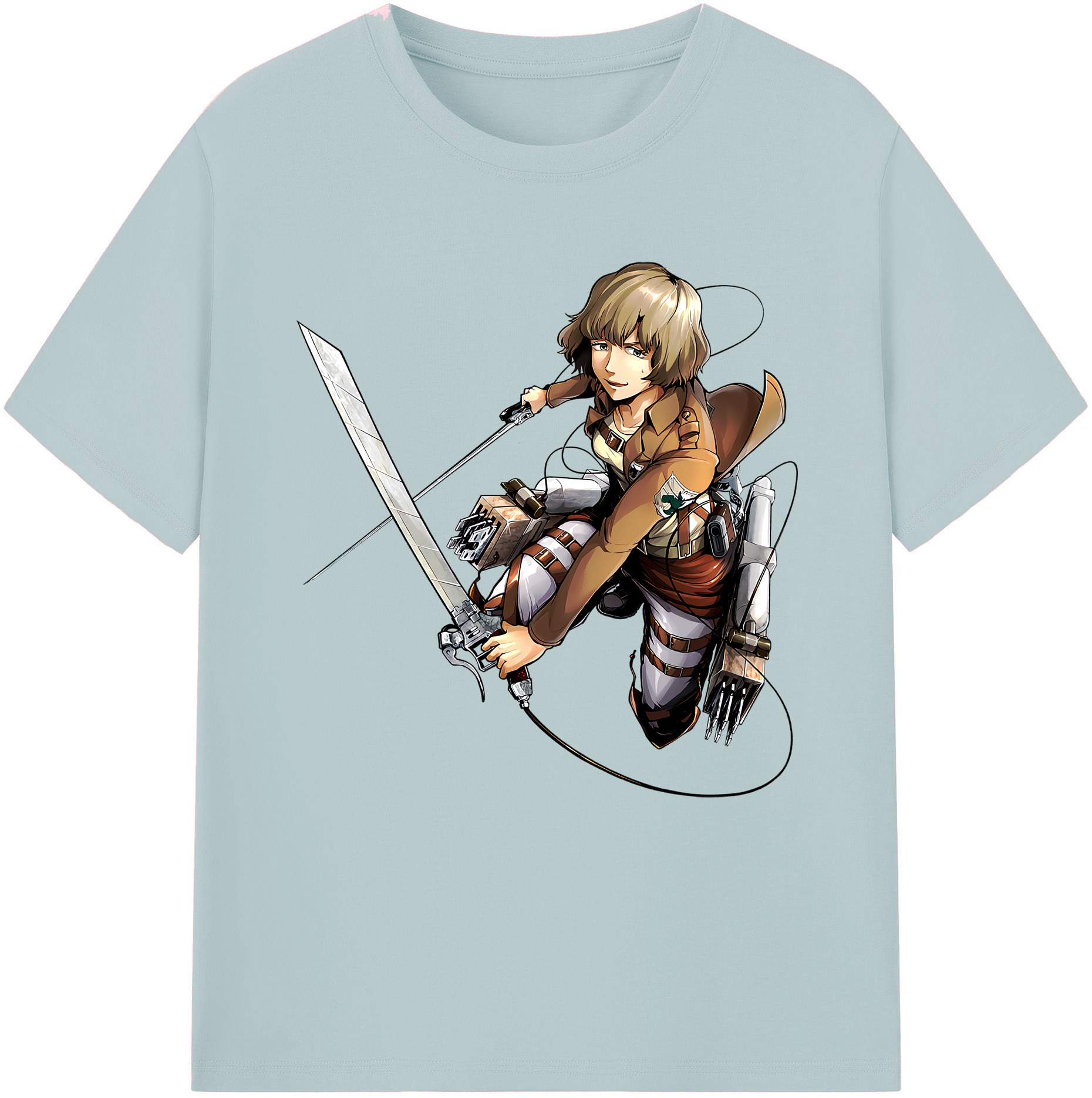 （画像用） 進撃の巨人 ヒツチ Attack on Titan Hitch 綿100％半袖Tシャツ（フロントプリント）